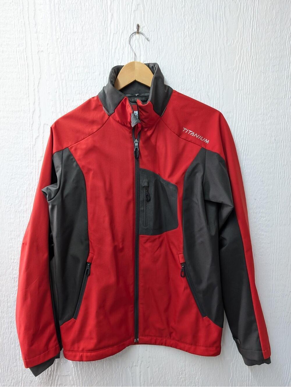 Columbia Titanium Interchange Red Gray Jacket Men's Small